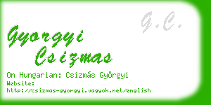 gyorgyi csizmas business card